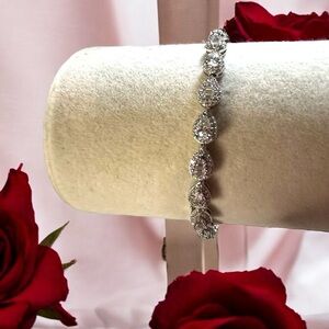 Elegant Teardrop & Baguette Moissanite Bracelet